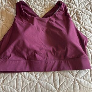 Fabletics burgundy sports bra